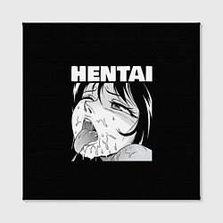 Холст квадратный HENTAI девочка ahegao, цвет: 3D-принт — фото 2