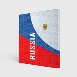Холст квадратный RUSSIA SPORT STYLE РОССИЯ СПОРТИВНЫЙ СТИЛЬ, цвет: 3D-принт