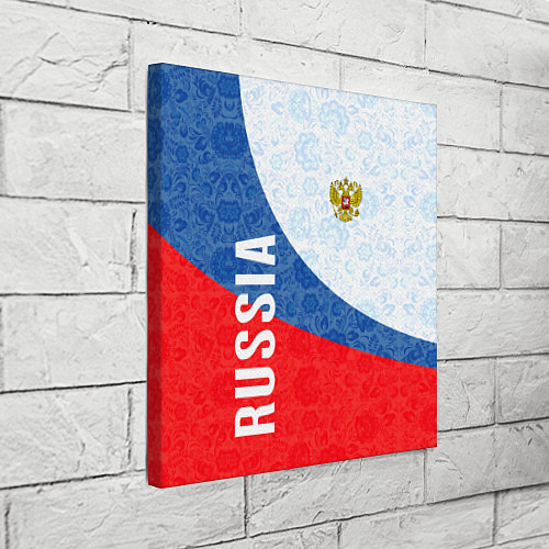Картина квадратная RUSSIA SPORT STYLE РОССИЯ СПОРТИВНЫЙ СТИЛЬ / 3D-принт – фото 3