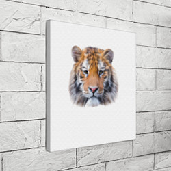 Холст квадратный Тигр рыжий полосатый, цвет: 3D-принт — фото 2