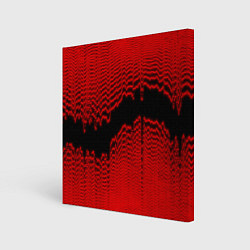 Холст квадратный Красная волна, цвет: 3D-принт