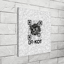 Холст квадратный QR код котик, цвет: 3D-принт — фото 2