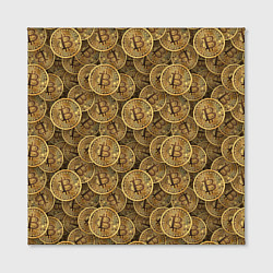 Холст квадратный Bitcoins, цвет: 3D-принт — фото 2