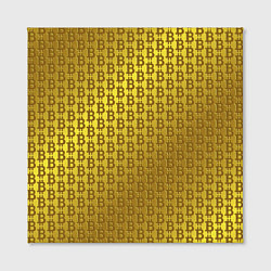 Холст квадратный Биткоин золото, цвет: 3D-принт — фото 2