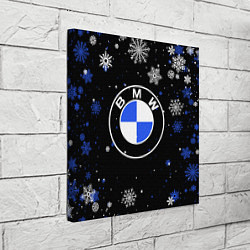 Холст квадратный НОВОГОДНИЙ БМВ НОВЫЙ ГОД BMW, цвет: 3D-принт — фото 2