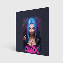 Холст квадратный League Of Legends ARCANE JINX, цвет: 3D-принт