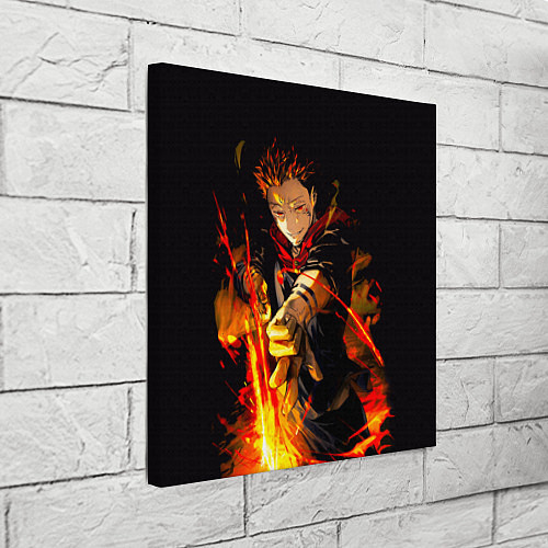 Картина квадратная Сукуна стреляет пламенем Магическая битва / 3D-принт – фото 3
