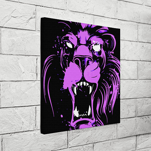 Картина квадратная Neon pink lion / 3D-принт – фото 3