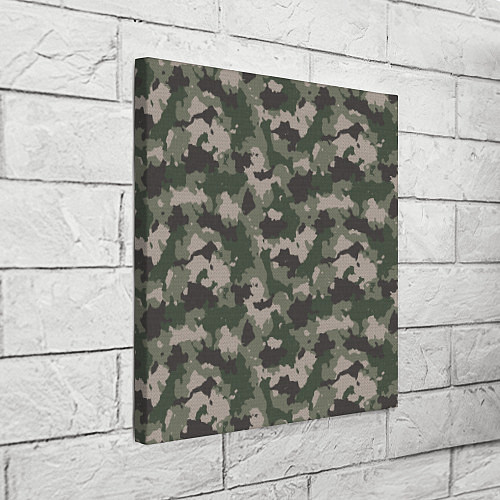 Картина квадратная Зелено-Серый Камуфляж / 3D-принт – фото 3