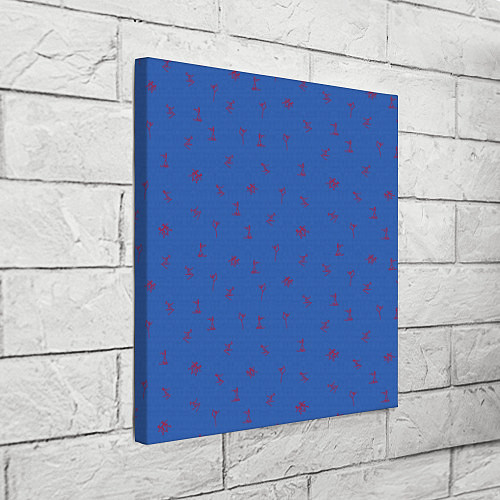 Картина квадратная Зимние виды спорта на синем фоне / 3D-принт – фото 3