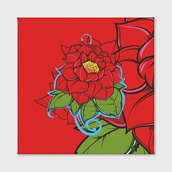 Холст квадратный Роза-эмблема любви, цвет: 3D-принт — фото 2