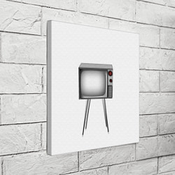 Холст квадратный Старый телевизор, цвет: 3D-принт — фото 2