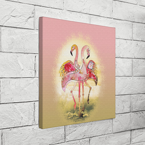 Картина квадратная Танец Любви 2 Фламинго / 3D-принт – фото 3
