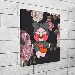 Холст квадратный УТОЧКА ЛАЛАФАНФАН - Цветочки, цвет: 3D-принт — фото 2