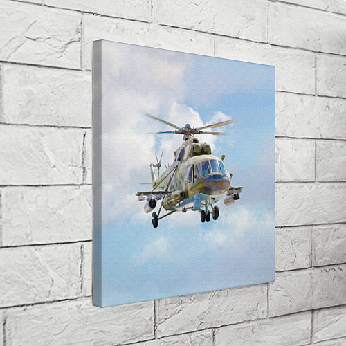 Картина квадратная Многоцелевой вертолёт МИ-8 / 3D-принт – фото 3