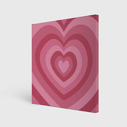 Холст квадратный Сердца LOVE, цвет: 3D-принт