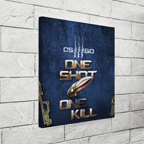 Картина квадратная One Shot One Kill CS GO / 3D-принт – фото 3
