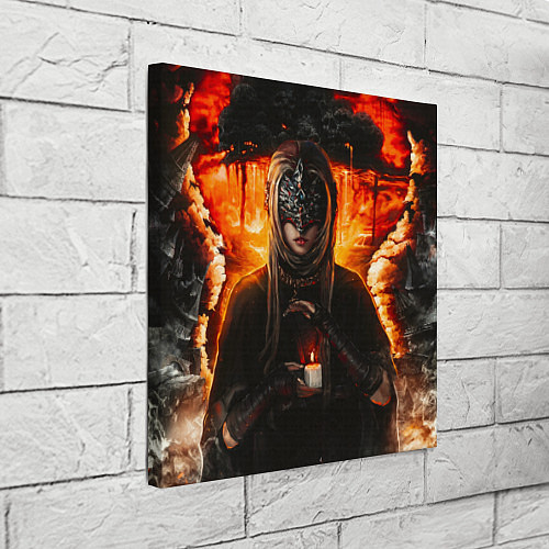 Картина квадратная FIRE KEEPER Dark SOULS III Дарк соулс / 3D-принт – фото 3