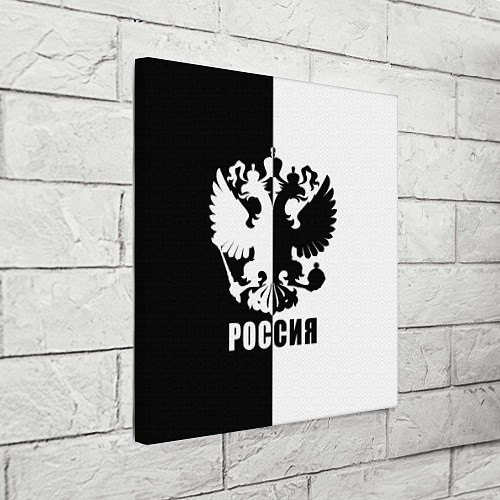 Картина квадратная РОССИЯ чёрно-белое / 3D-принт – фото 3