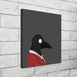 Холст квадратный Чёрная ворона, цвет: 3D-принт — фото 2