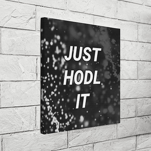 Картина квадратная CRYPTO - JUST HODL IT Частицы / 3D-принт – фото 3