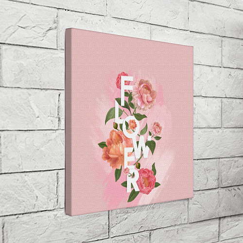 Картина квадратная Pink Flower / 3D-принт – фото 3