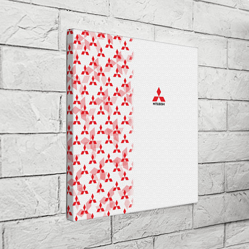 Картина квадратная Mitsubishi Mini logo Half pattern / 3D-принт – фото 3