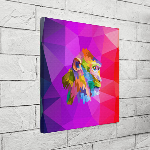 Картина квадратная Цветная обезьяна Color monkey / 3D-принт – фото 3