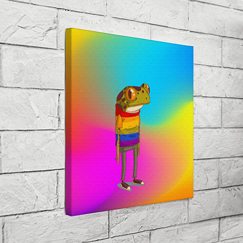 Картина квадратная Радужная лягушка Rainbow Frog / 3D-принт – фото 3