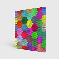 Холст квадратный Геометрический узор Pattern, цвет: 3D-принт