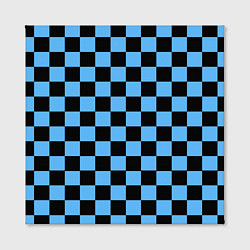 Холст квадратный Шахматная доска Синяя, цвет: 3D-принт — фото 2