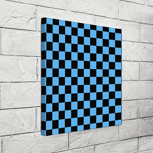 Картина квадратная Шахматная доска Синяя / 3D-принт – фото 3