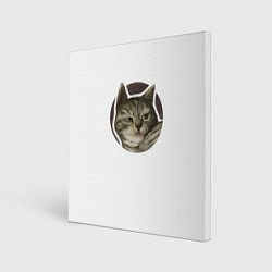 Холст квадратный Кот презрения, цвет: 3D-принт