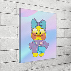 Холст квадратный Лалафанфан с голубым бантом, цвет: 3D-принт — фото 2