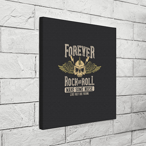Картина квадратная FOREVER ROCK AND ROLL / 3D-принт – фото 3