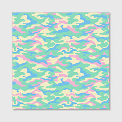 Холст квадратный Камуфляж пастельные цвета, цвет: 3D-принт — фото 2