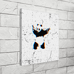 Холст квадратный Banksy Panda with guns Бэнкси, цвет: 3D-принт — фото 2