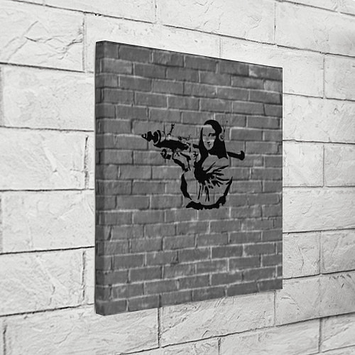 Картина квадратная Мона Лиза Бэнкси Banksy / 3D-принт – фото 3