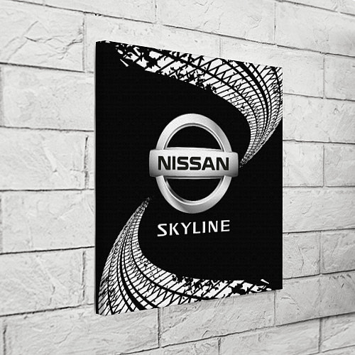 Картина квадратная NISSAN SKYLINE Следы / 3D-принт – фото 3