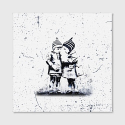 Холст квадратный BANKSY БЭНКСИ дети, цвет: 3D-принт — фото 2