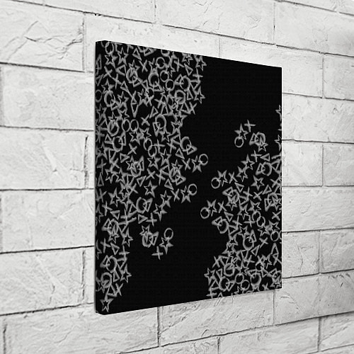 Картина квадратная Абстракция ,серебряный геометрический узор / 3D-принт – фото 3