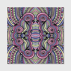 Холст квадратный Абстракция разноцветная Калейдоскоп Фиолетовый, зе, цвет: 3D-принт — фото 2