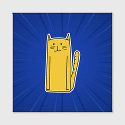 Холст квадратный Длинный желтый кот, цвет: 3D-принт — фото 2
