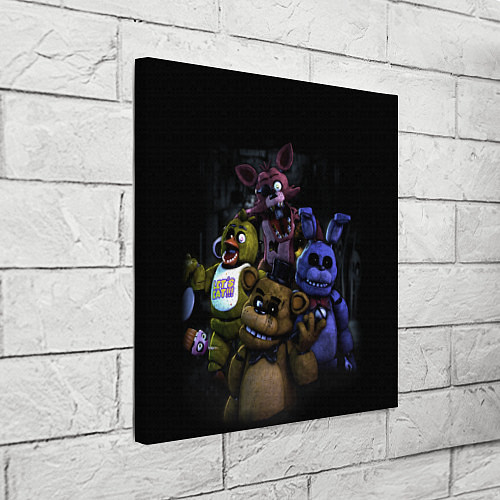 Картина квадратная Five Nights at Freddys - FNAF персонажи игры / 3D-принт – фото 3
