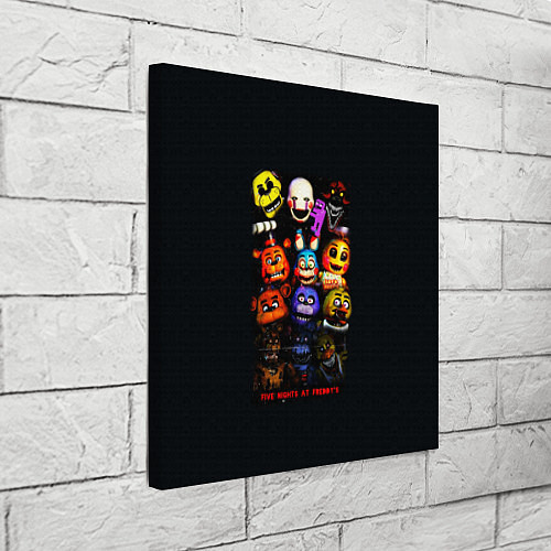 Картина квадратная Five Nights at Freddys - FNAF персонажи / 3D-принт – фото 3