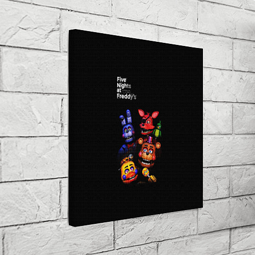 Картина квадратная Five Nights at Freddys - персонажи / 3D-принт – фото 3