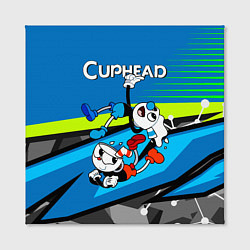 Холст квадратный 2 чашечки cuphead, цвет: 3D-принт — фото 2