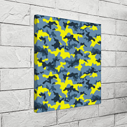 Холст квадратный Камуфляж Жёлто-Голубой, цвет: 3D-принт — фото 2