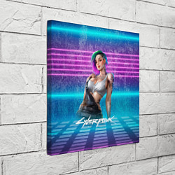 Холст квадратный Judy 18 Джуди Cyberpunk2077, цвет: 3D-принт — фото 2