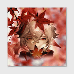 Холст квадратный Кадзуха и кленовые листья, цвет: 3D-принт — фото 2
